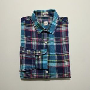 Peter Millar Men's Long Sleeve Linen Shirt Large